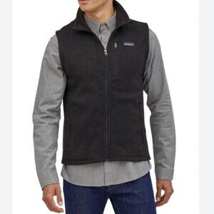 Patagonia Better Sweater Vest Mens Large Black Fleece Lined Full Zip Gorpcore